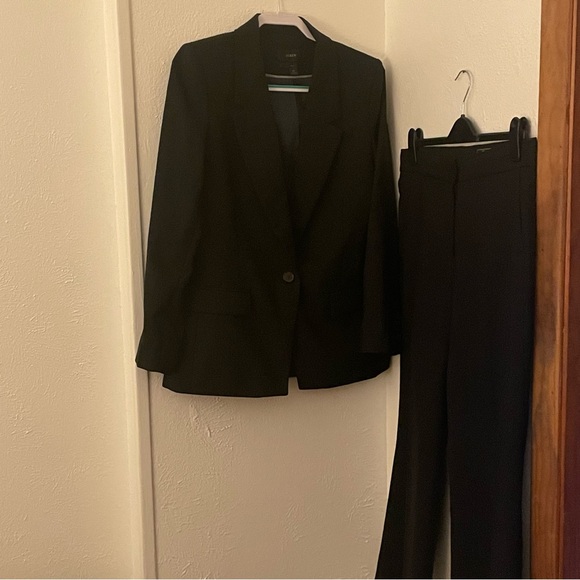 J Crew Willa Blazer Black Italian Wool Blend Excellent Condition -Size 10 - Picture 10 of 10